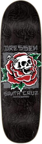 SANTA CRUZ Dressen Skull Rose Pro Shaped 9.25in x 31.95in Skateboard Decks in Saudi Arabia