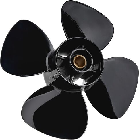 10 × 7 ترقية مروحة القارب الخارجية المصنوعة من الألومنيوم OEM المتوافقة مع محركات Mercury/Tohatsu 9.9-20 HP، قوة دفع عالية، 14 شريحة، 4 شفرات، RH، علبة تروس 2 1/2 بوصة in Kuwait