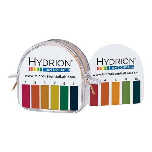 موزع ورق اختبار درجة الحموضة واسع النطاق من البوليسترين هايدريون 149 من Micro Essential Lab، 1 - 6 درجة حموضة و6 - 11 درجة حموضة، لفة مزدوجة in Kuwait