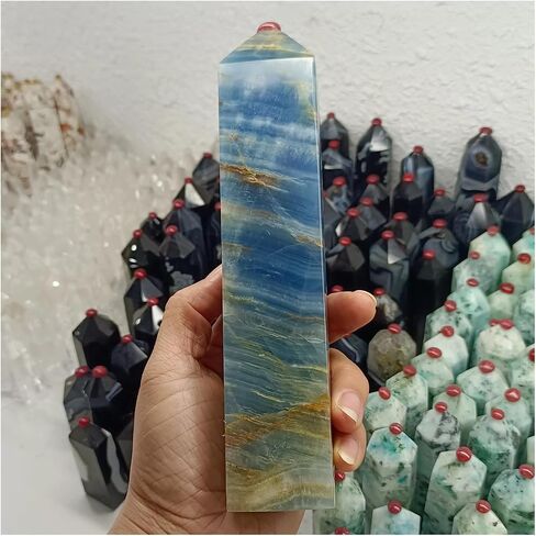 1 قطعة 410-500 جرام عمود كريستال كوارتز أزرق in Kuwait