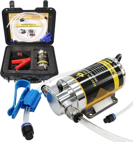 Milado 12V 100W مجموعة مضخة مستخرج من Milado ، 1-4L/دقيقة لمضخة نقل السوائل لزيت المحرك ، زيت الديزل ، سائل النقل ، زيت التروس ، مناسب للقارب ، السيارة ، الشاحنة ، دراجة نارية ، عقبة الحشائش in Kuwait