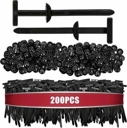 200Pcs Nylon Universal Cable Tie Buckle, Button Zip Tie Rivet Zipper Clips for Cars, Automotive Fender Liner Zip Tie Style Clips, Practical Heavy Duty Self Locking Ziptie with Buckle in Kuwait