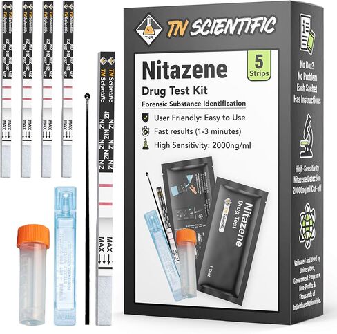 Nitazene Drug Test Strips Kits - [Choose Your Quantity] - Powder, Liquid, & Urinalysis Forensic Testing (10) in Saudi Arabia
