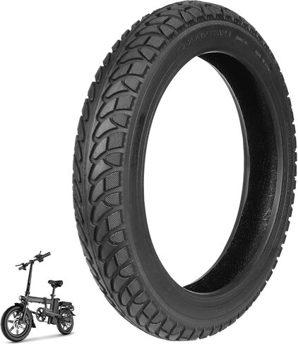 14 x 2.125 Tubeless Tire with Angled Valve ，14 inch Thickened Tubeless Tires Compatible with Electric Scooters, E-Bike 14x2.125/57-254 Folding Electric and More in Kuwait