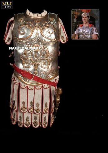 بحري مارت القرون الوسطى النحاس الروماني العضلات Cuirass درع فارس الصدرية تحصيل مع تنورة زي الهالوين in Kuwait