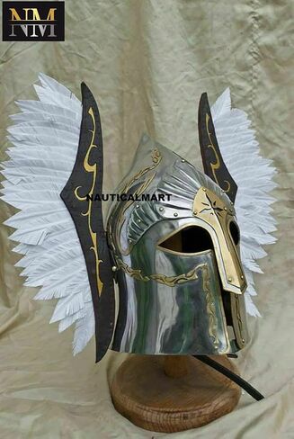 خوذة الفايكنج خوذة نافورة جوندور درع مع خوذة محارب الفايكنج الجناح in Kuwait