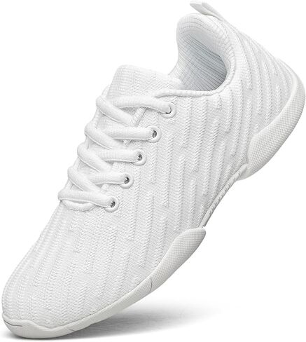 Girls White Cheerleading Shoes Youth Cheer Sneakers Breathable Cheerleader Competition Athletic Dance Training Tennis Shoes in Kuwait