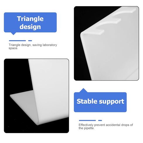 TIDTALEO Plastic Z-Shaped Laboratory Pipette Holder Stand Rack, Experimental Pipette Organizer with Triangular Base for Scientific Research and Sample Tube Storage in Saudi Arabia