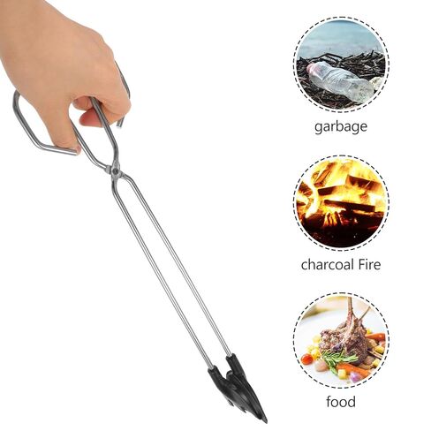 Healifty 2pcs Metal Garbage Tongs Trash Grabber with Nylon Heads, 30cm and 35cm Long, 4.8mm Wire Diameter, Sanitation Tool for Outdoor Litter Picking and Household Waste Collection in Saudi Arabia