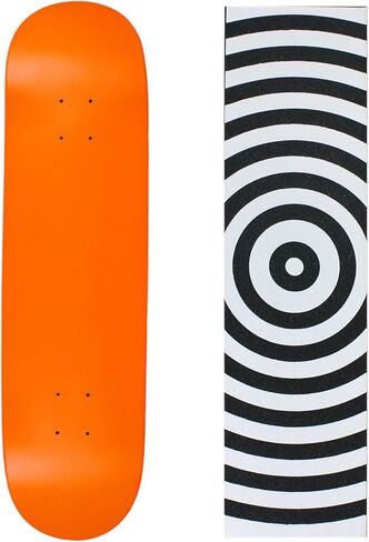 لوح التزلج Moose Skateboard Deck Pro 7 طبقات من خشب القيقب الكندي النيون البرتقالي مع شريط الإمساك in Kuwait