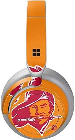 Skinit Decal Audio Skin Compatible with Surface Headphones - Officially Licensed NFL Tampa Bay Buccaneers Retro Logo Design in Saudi Arabia
