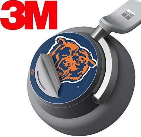 غلاف صوتي من Skinit متوافق مع سماعات الرأس Surface - تصميم شعار NFL Chicago Bears Retro مرخص رسميًا in Saudi Arabia