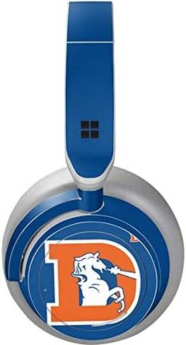 غلاف صوتي من Skinit متوافق مع سماعات الرأس Surface - تصميم شعار NFL Denver Broncos Retro مرخص رسميًا in Saudi Arabia