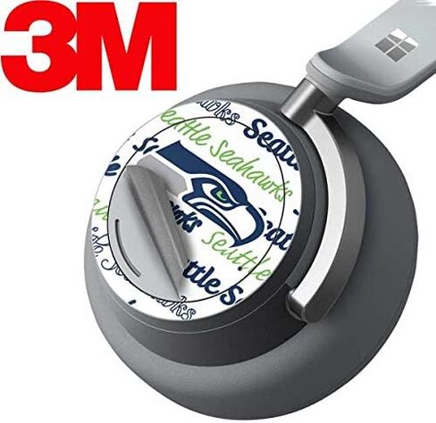 غلاف صوتي من Skinit متوافق مع سماعات الرأس Surface - تصميم طباعة مرخص رسميًا من NFL Seattle Seahawks in Saudi Arabia