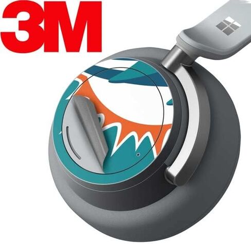 Skinit Decal Audio Skin Compatible with Surface Headphones - Officially Licensed NFL Miami Dolphins Large Logo Design in Saudi Arabia