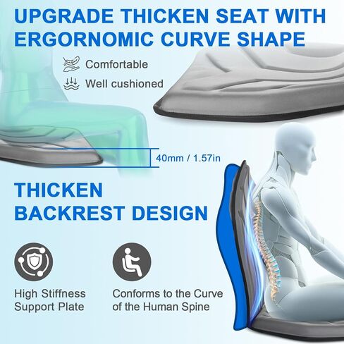 Universal Deluxe Kayak Seat, Thick Padded Cushion with Back Support for Sit On Top, SUP Paddle Board Seats with 6 Adjustable Straps for Kayaking Canoeing Rafting Fishing in Kuwait