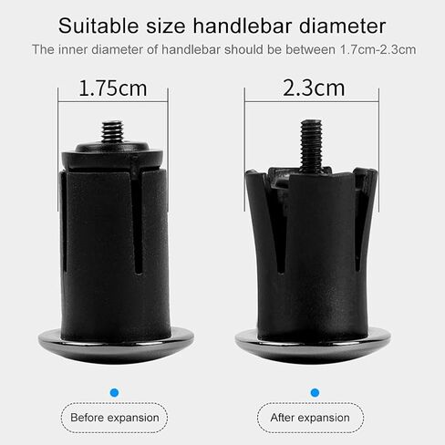 1Pairs دراجة المقود نهاية المقابس، سبائك الألومنيوم وPVC، يناسب المقاود 17.5-23mm، أسود، جبل / مدينة / الطريق دراجة قبضة in Kuwait