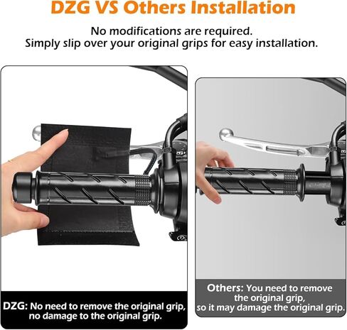 TECTICO 12V Motorcycle Heated Grip Covers,IP67 Waterproof, USB Powered 5 Temperature Settings,Universal for 12V ATV Motorcycle Hand Grip with Temperature Adjustable & Fast Heating in Kuwait