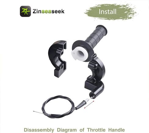 Twist Throttle Cable Handle Kit 1 Left Handle Grip 1 Right Handle Grip 1 Cable 1 Throttle Clamp 1 On/Off Kill Switch.for 50cc 125cc 110cc 150cc 250cc Mini Bike ATV Quad Pit Bike Dirt Bike. in Saudi Arabia