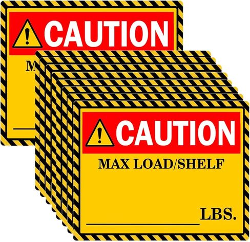 Pallet Rack Capacity Labels,3×4 inch Caution MAX Load/Shelf LBS Sticker Industrial Strength Sticker for Warehouse Weight Safety Cross Beam Safety (30 Pcs) in Saudi Arabia
