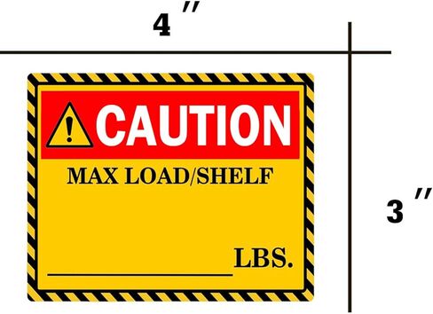 Pallet Rack Capacity Labels,3×4 inch Caution MAX Load/Shelf LBS Sticker Industrial Strength Sticker for Warehouse Weight Safety Cross Beam Safety (30 Pcs) in Saudi Arabia
