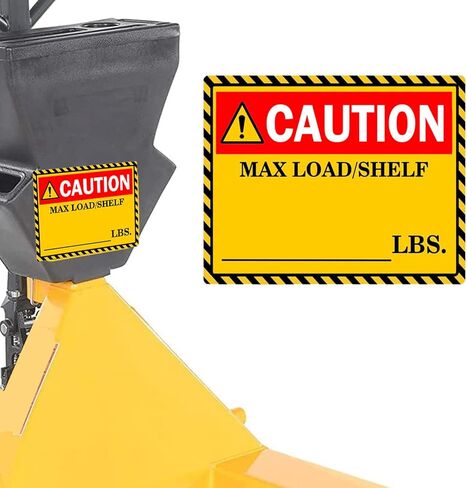 Pallet Rack Capacity Labels,3×4 inch Caution MAX Load/Shelf LBS Sticker Industrial Strength Sticker for Warehouse Weight Safety Cross Beam Safety (30 Pcs) in Saudi Arabia