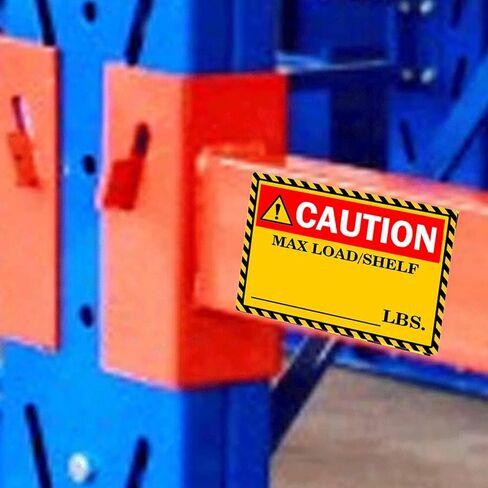 Pallet Rack Capacity Labels,3×4 inch Caution MAX Load/Shelf LBS Sticker Industrial Strength Sticker for Warehouse Weight Safety Cross Beam Safety (30 Pcs) in Saudi Arabia