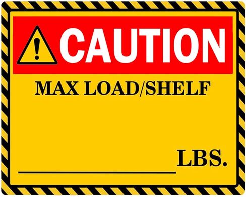 Pallet Rack Capacity Labels,3×4 inch Caution MAX Load/Shelf LBS Sticker Industrial Strength Sticker for Warehouse Weight Safety Cross Beam Safety (30 Pcs) in Saudi Arabia
