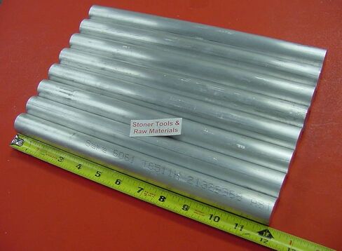 8 Pieces 7/8" 6061 T6511 Aluminum Solid Round Rod 12" Long .875" Lathe Bar Stock in Saudi Arabia
