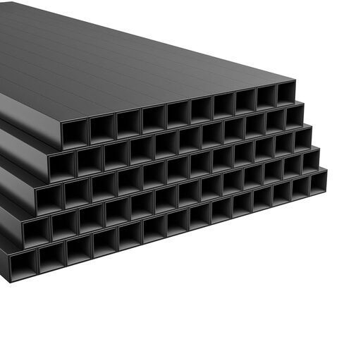 VEVOR 125 Pack Deck Balusters, 3/4 in Square x 26 in Long Aluminum Railing Spindles, Hollow Metal Decking Stair Balusters with Connectors, Screws, for Deck, Porch & Staircase Railing Fence, Black in Saudi Arabia
