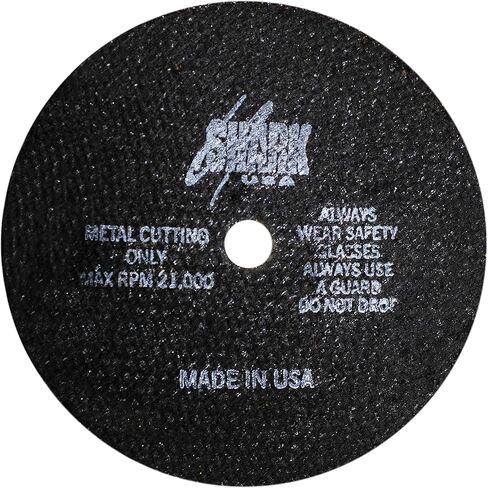 Shark Industries PN-12712 Die Grinder Cut Off Wheels -10 Pack, 4-Inch x 1/16" x 3/8" Shark Type-1 Double-Reinforced Thin Wheels, 54 Grit, Maximum RPM 21,000 (10 Cutting Discs) in Saudi Arabia