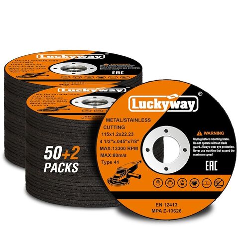 Luckyway 4-1/2 Inch Cut Off Wheels, 4-1/2"x.045“ x7/8" Cutting Wheel, Angle Grinder Cutting Disc for Metal and Stainless Steel Cut - 52 Pack in Kuwait