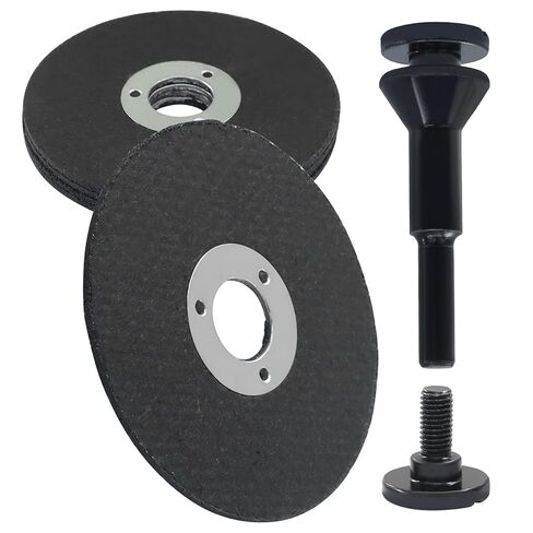 10 Pcs 2 Inch Cut Off Wheel and 3/8 in Arbor Hole 1/4in Stem Mounting Mandrel Holder Accessories for Metal & Stainless Steel, Rotary Tool Drill Cutter Attachment in Saudi Arabia
