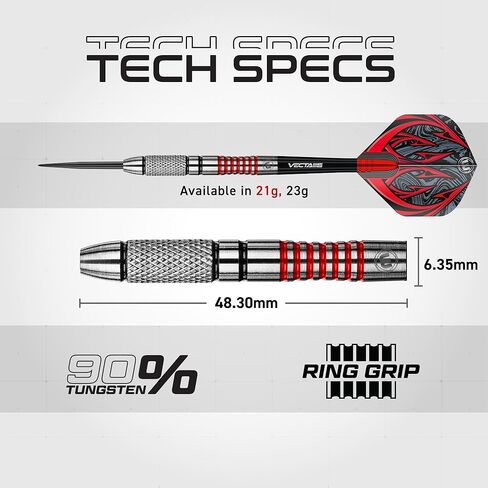 Winmau Darts Navigator Series 90% Tungsten Professional Steel tip Darts Set with Dart Flights and Dart Stems (Shafts) – Available in 21g & 23g in Saudi Arabia