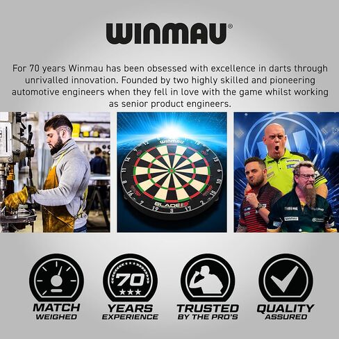 Winmau Darts Navigator Series 90% Tungsten Professional Steel tip Darts Set with Dart Flights and Dart Stems (Shafts) – Available in 21g & 23g in Saudi Arabia