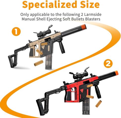 60PCS Soft Bullet & Shell for JellyBullet 721005, Larmside Foam Blaster in Saudi Arabia