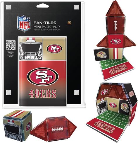 بلاط كريات أون نيو إنجلاند باتريوتس NFL Fan-Tiles المغناطيسي المتطابق | مجموعة بناء مكونة من 17 قطعة للأطفال والكبار | مقتنيات الدوري الوطني لكرة القدم الأمريكية المرخصة رسميًا | البناء واللعب والعرض (يتوفر جميع الفرق الـ 32) in Kuwait