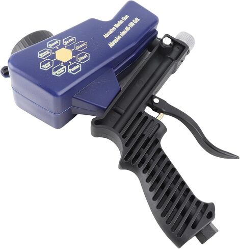 Sand Gun, Adjustable Flow Replaceable Nozzle with Tank for Air Compressor Metal Wood Glass Etching Rust Removal (Black) in Saudi Arabia