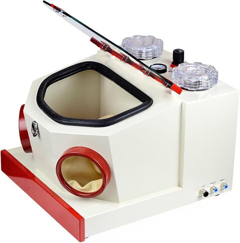 Dental Twin-Pen Sandblaster with Drawer Double Pen Sand Blaster 2 Plastic Tanks in Kuwait