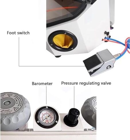 Sandblasting Cabinet for Jewelry Cleaning with Foot Switch and LED Lamp, Dental Lab Dust Box for Gold and Silver Workpieces in Saudi Arabia