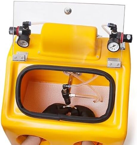 Portable Sandblasting Cabinet with Foot Pedal Control Efficient Metal Rust Removal, Impurity Cleaning, and Detail Finishing Work Station in Saudi Arabia