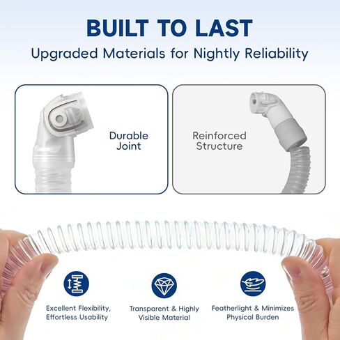 أنبوب قصير بديل متوافق مع قناع Airfit N20 وAirtouch N20 Cpap، وتجنب التسرب وتقليل الضوضاء، ومستلزمات Cpap وملحقاتها (عبوتان) in Kuwait