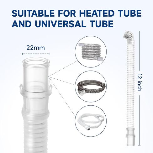 أنبوب قصير بديل متوافق مع قناع Airfit N20 وAirtouch N20 Cpap، وتجنب التسرب وتقليل الضوضاء، ومستلزمات Cpap وملحقاتها (عبوتان) in Kuwait