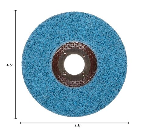 Norton Bear-Tex Depressed Center Vortex Rapid Finish Unified Nonwoven Abrasive Wheel, Type 27, 4-1/2" Diameter, 7/8" Arbor, Grit 5AM (Pack of 10) in Saudi Arabia