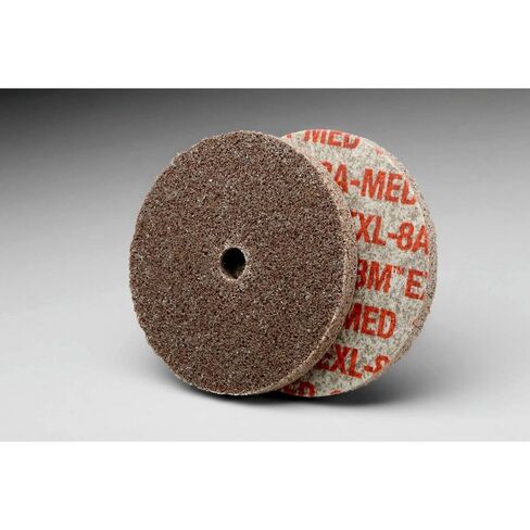 Scotch-Brite EXL Unitized Wheel, 3 in x 1/4 in x 3/8 in 8A MED, 40 per case in Saudi Arabia