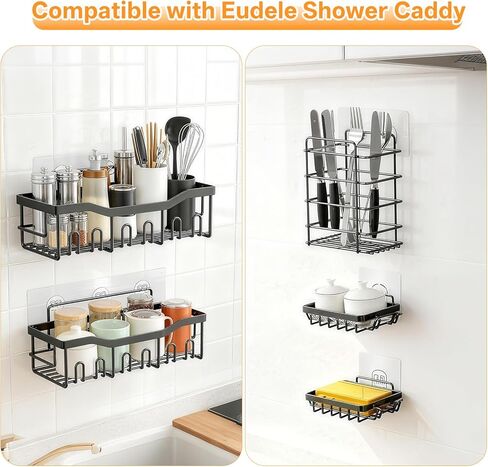 بديل لاصق متوافق مع خطافات Eudele-3، بدون حفر، لاصق قوي لعلبة الدش الكبيرة، 9 عبوات in Kuwait