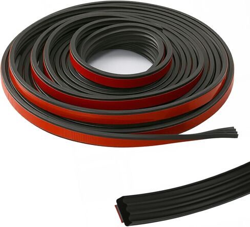 Ribbed Rubber Seal Strip 1/2 in X 25 Feet for Automotive Weather Stripping, Adhesive EPDM Foam Gasket with 3M 4011 Acrylic Foam Tape for Rectangle Seal for RV Window/Door, Boat Hatch, Garage Door in Saudi Arabia
