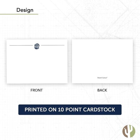 Desert Cactus Georgetown University 10 Pack Notecards Stationery Cardstock Hoyas GU Includes Envelopes Memo Party Thank You (Notecard 1a) in Saudi Arabia