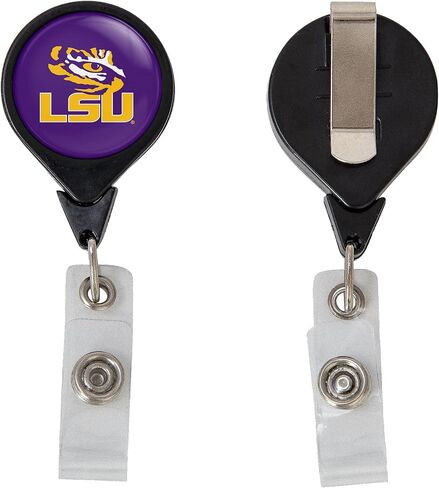 Desert Cactus Louisiana State University Retractable Badge Holder LSU ID Reel with Ticket Clip for Lanyard, Work, School & Office Access in Saudi Arabia