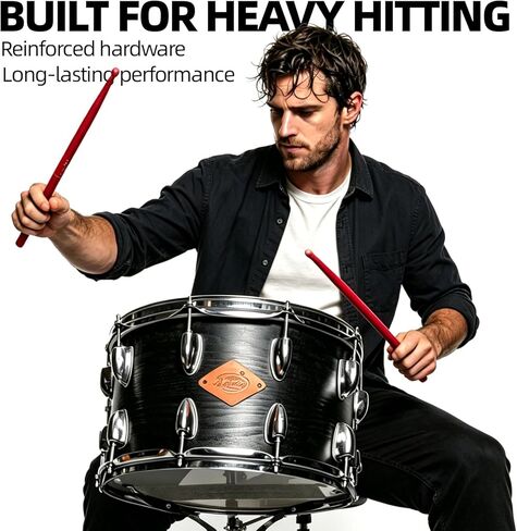 طبلة كمين مقاس 14 بوصة × 8 بوصة مع غلاف هجين من خشب الزيزفون والبتولا، وأسلاك كمين مكونة من 40 ضفيرة، للطلاب والاستوديو والبث المباشر، قابلة للتعديل السريع، تتضمن مفتاح الطبل + أعواد طبلة نايلون عالية القوة عشوائية 5 أمبير، باللون الأسود in Kuwait